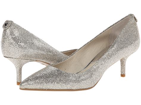 michael kors high heels for kids|Michael Kors silver kitten heels.